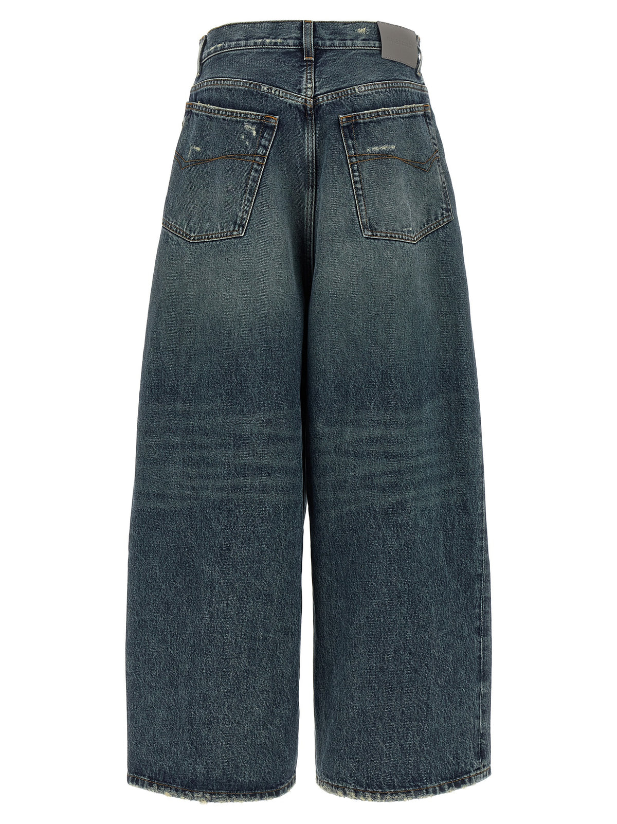 Balenciaga Blue Cotton Relaxed Fit Jeans for Women