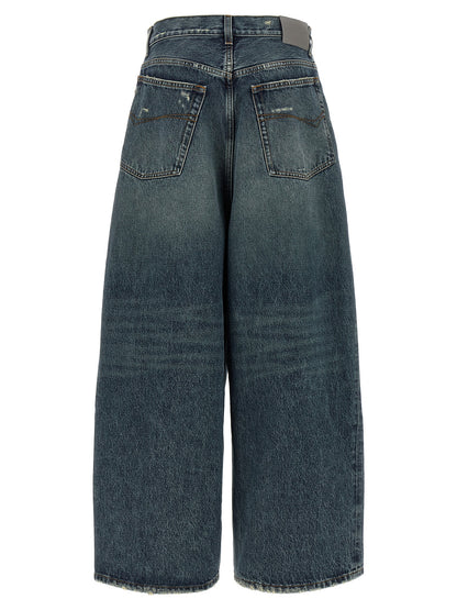 Balenciaga Blue Cotton Relaxed Fit Jeans
