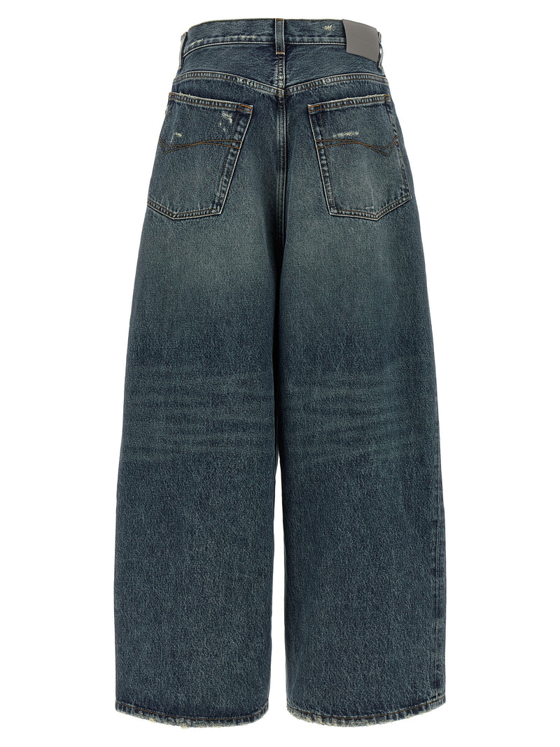 Balenciaga Blue Cotton Relaxed Fit Jeans for Women