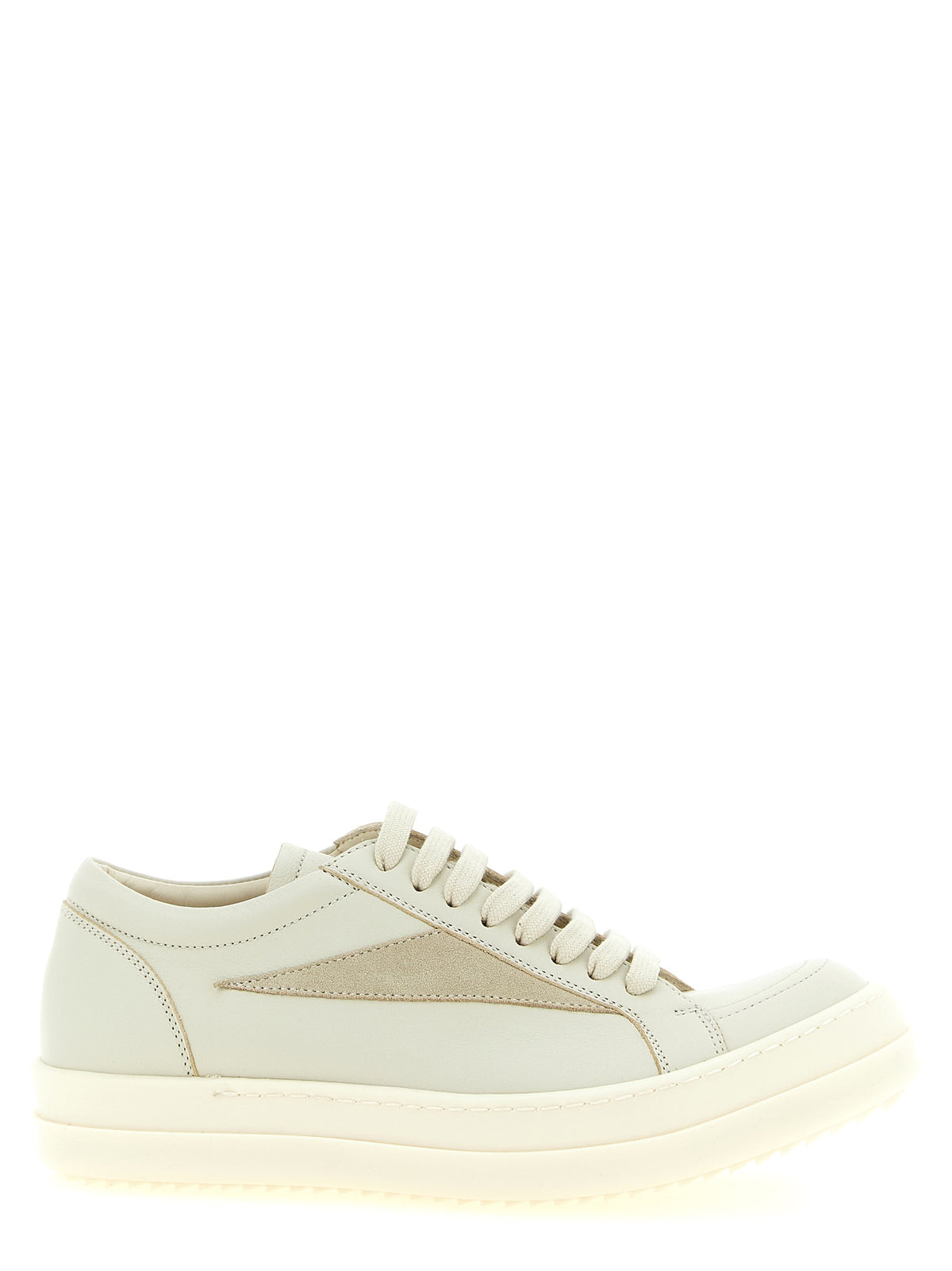 Rick Owens Beige Cowhide Low Top Sneakers - Vintage Sneaks