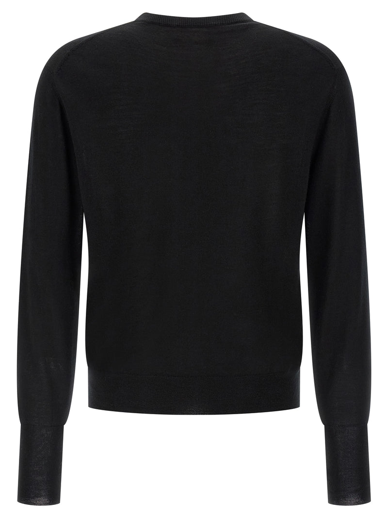 Cardigan noir en laine vierge MA'RY'YA