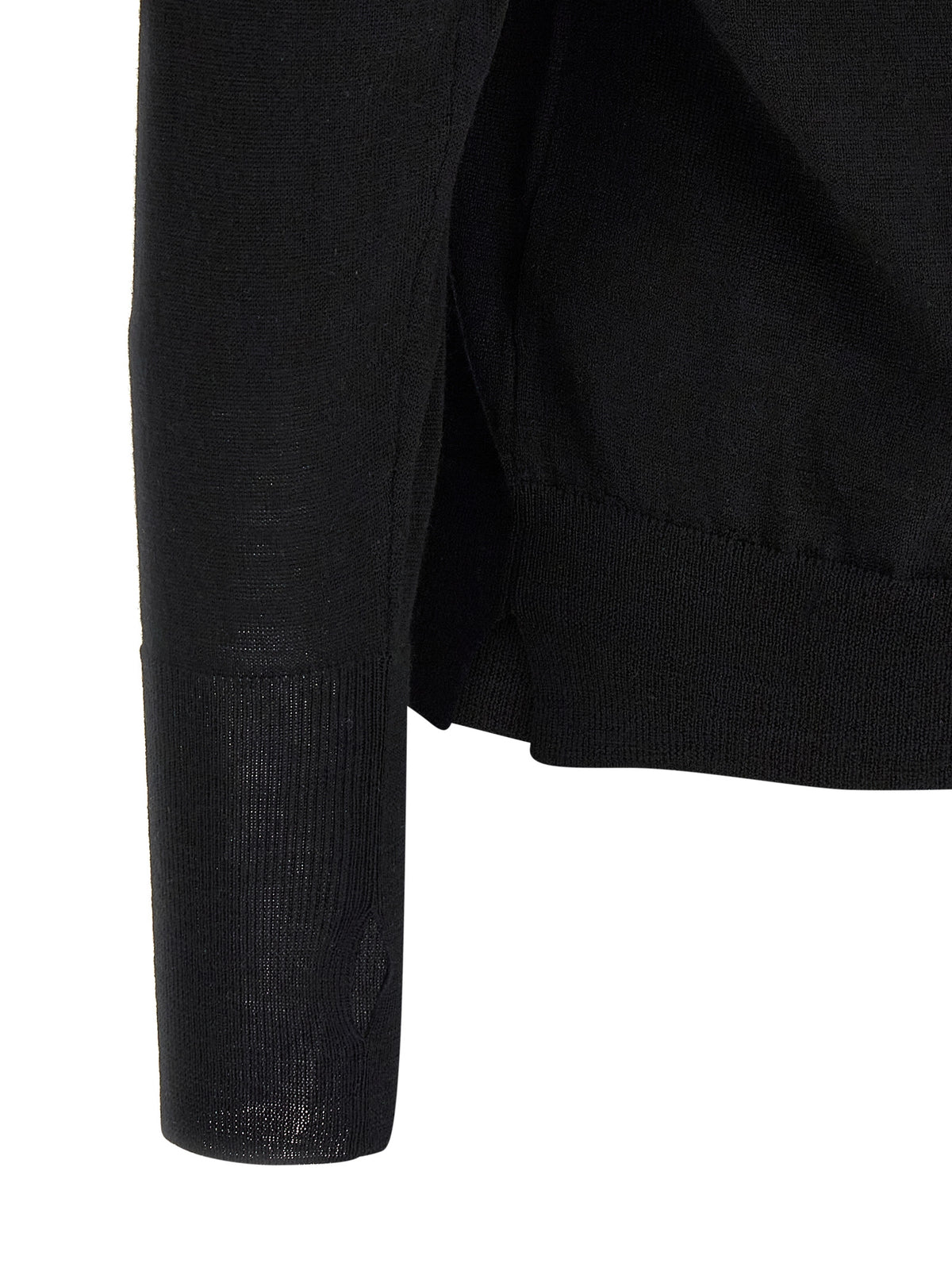 Cardigan noir en laine vierge MA'RY'YA