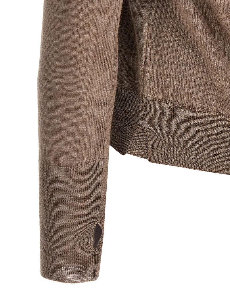 Cardigan MA'RY'YA en laine vierge grise