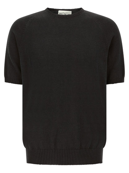 MA'RY'YA Black Cotton Cardigan