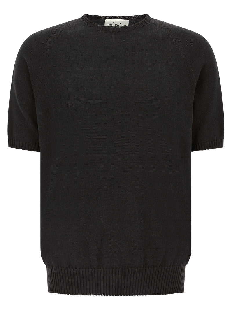 MA'RY'YA Black Cotton Cardigan for Men - Modern Style