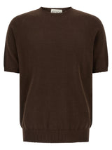 MA'RY'YA Brown Cotton Cardigan for Men
