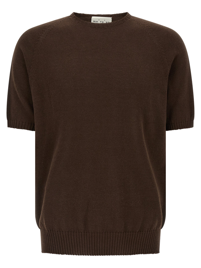 MA'RY'YA Brown Cotton Cardigan for Men - Effortless Style