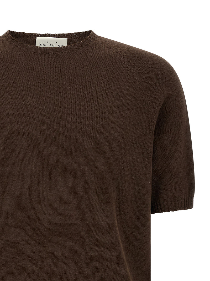 MA'RY'YA Brown Cotton Cardigan for Men - Effortless Style