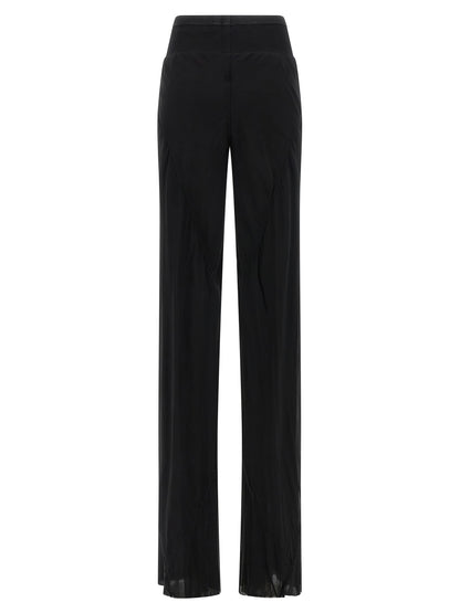 Rick Owens Black Silk Flared Pants