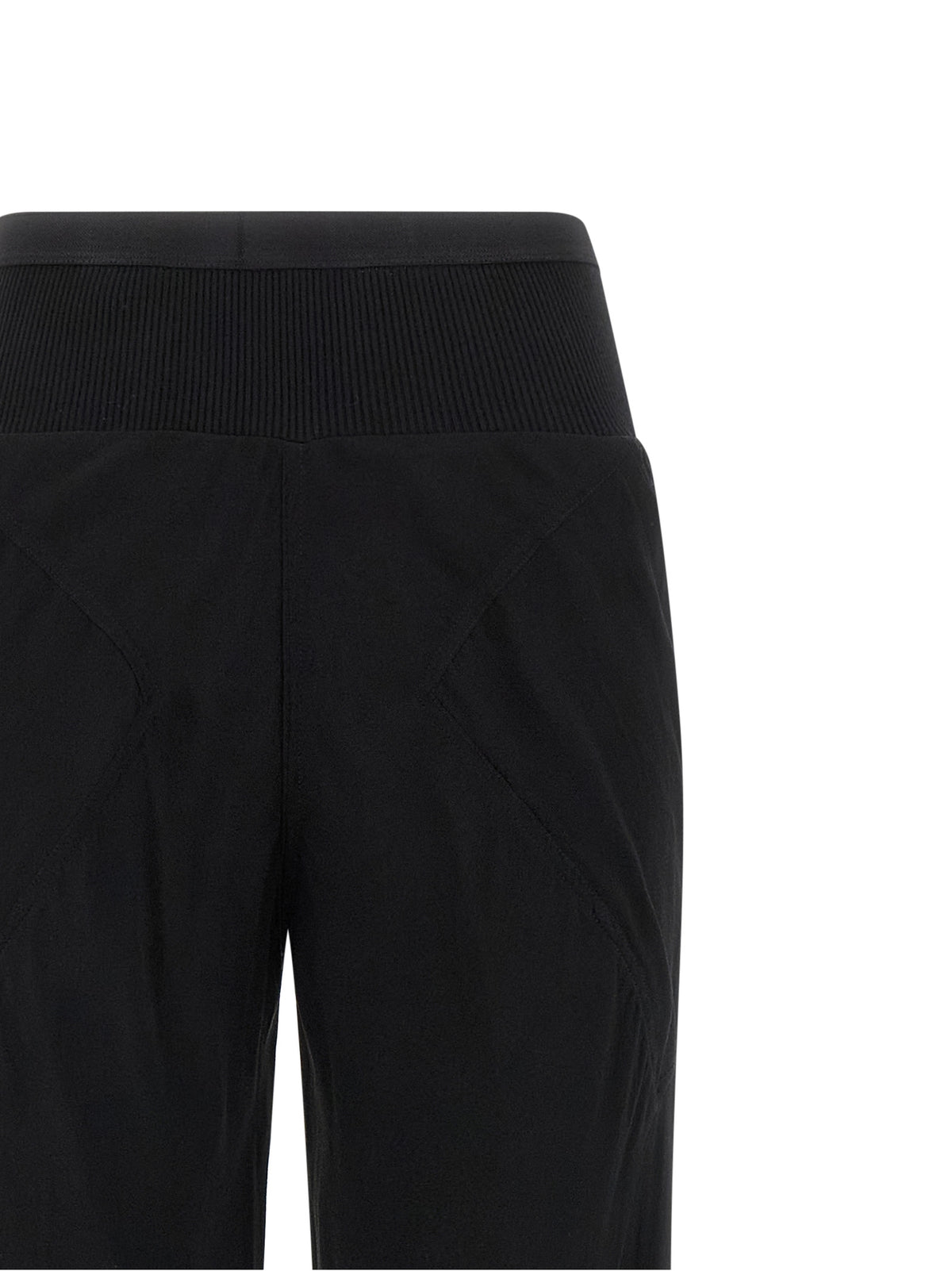 Pantalon évasé en soie noire Rick Owens