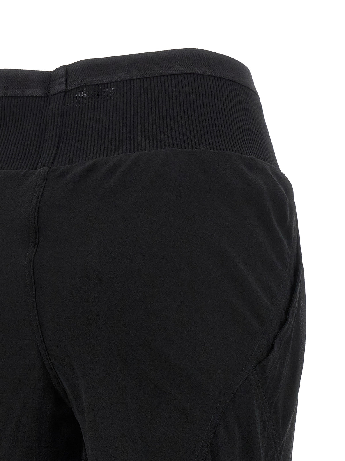 Pantalon évasé en soie noire Rick Owens
