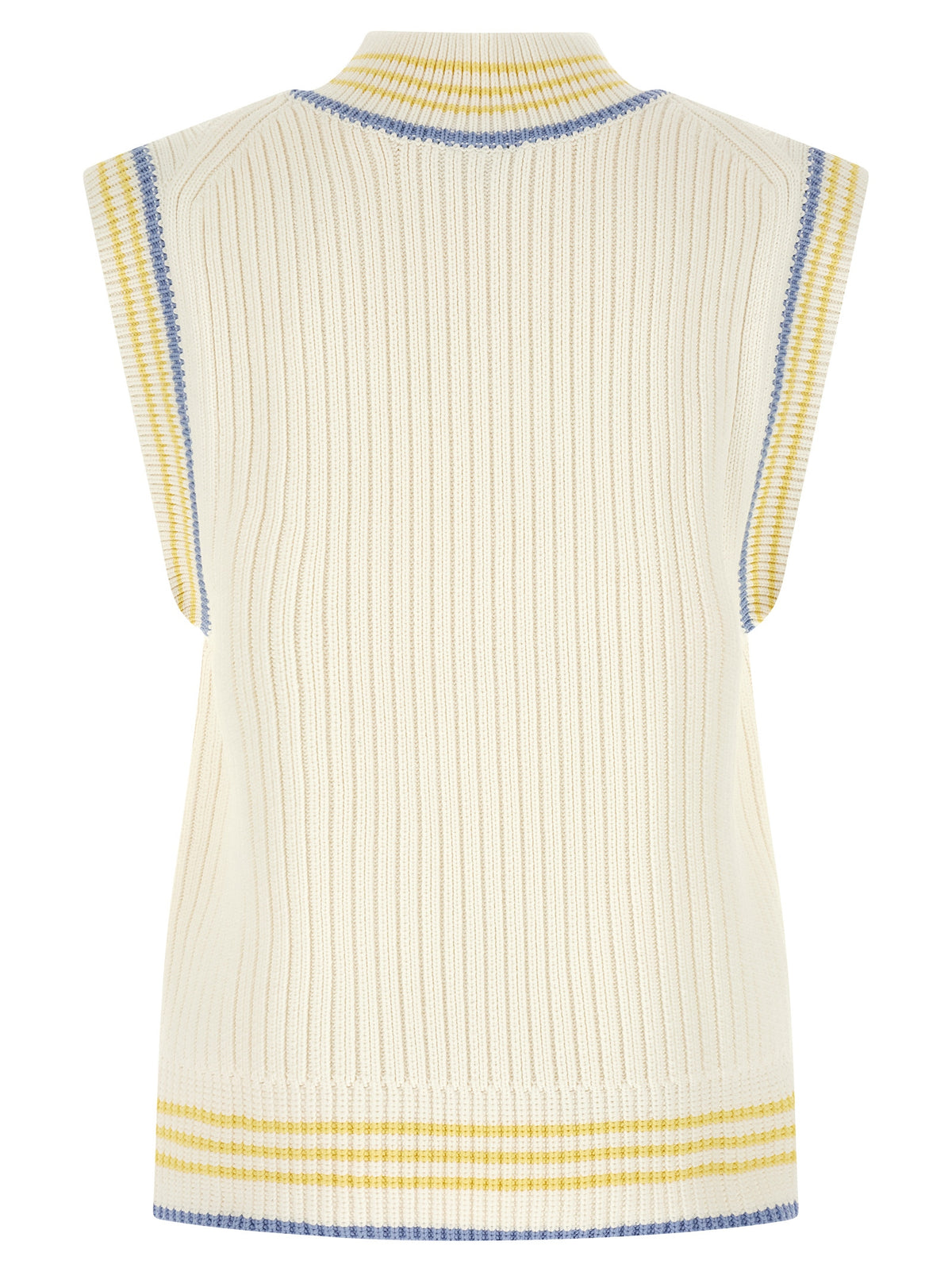 Lacoste White Cotton Sleeveless Sweater