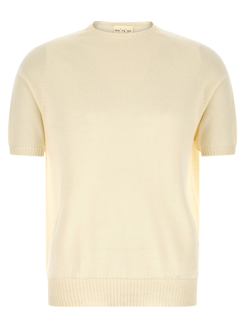 MA'RY'YA White Cotton Cardigan