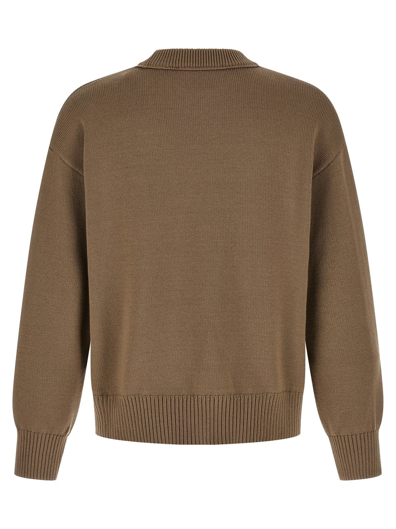 Ami Paris Beige Wool Cardigan