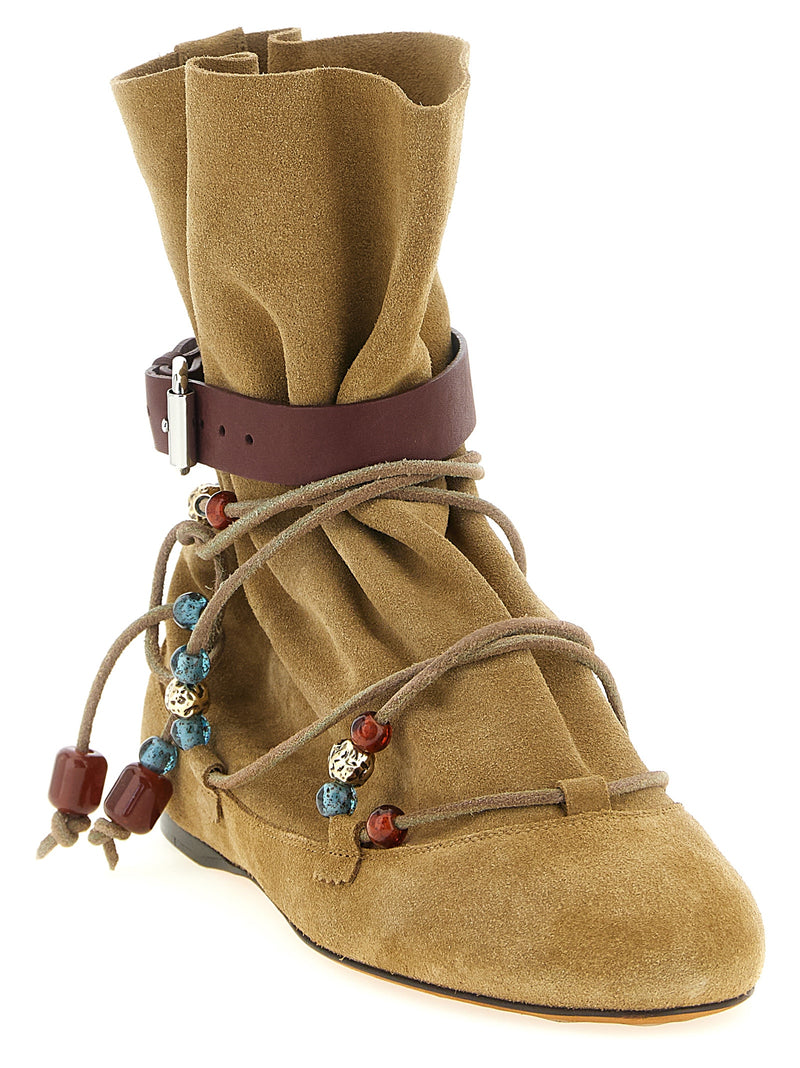 Bottines Isabel Marant en veau beige