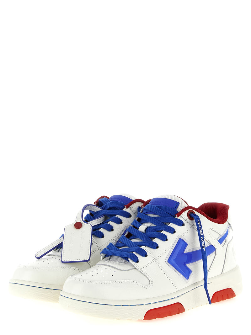 Off-White Blue Leather Athletic Sneakers - Out Of Office Bubble Arrow