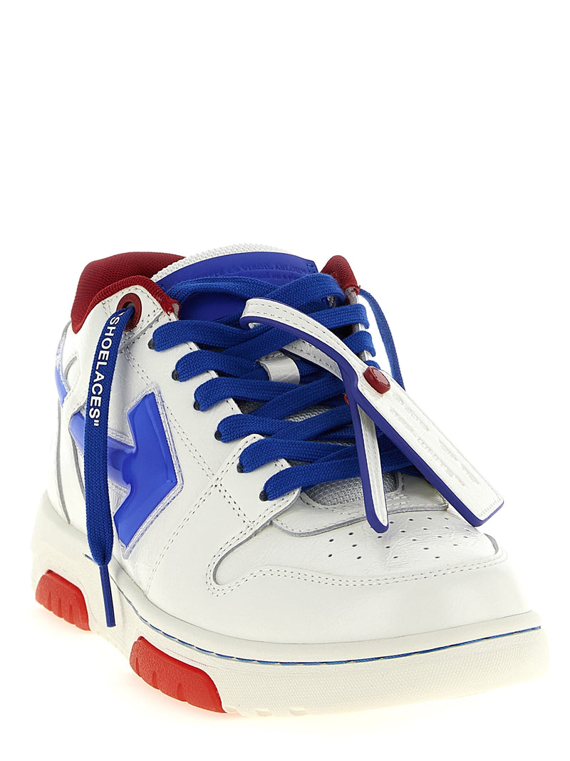 Off-White Blue Leather Athletic Sneakers - Out Of Office Bubble Arrow