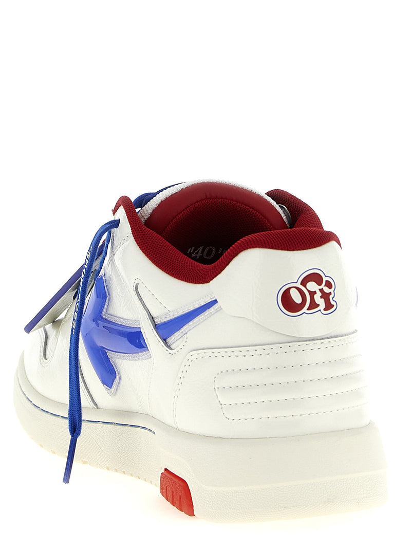 Off-White Blue Leather Athletic Sneakers - Out Of Office Bubble Arrow
