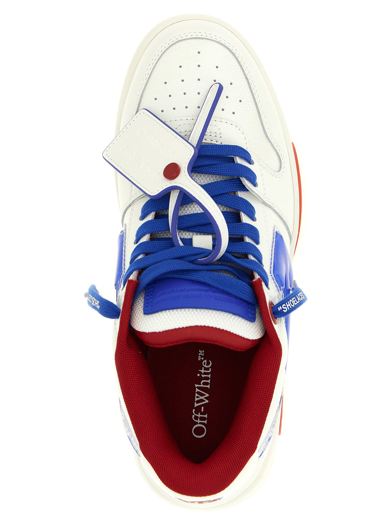 Off-White Blue Leather Athletic Sneakers - Out Of Office Bubble Arrow