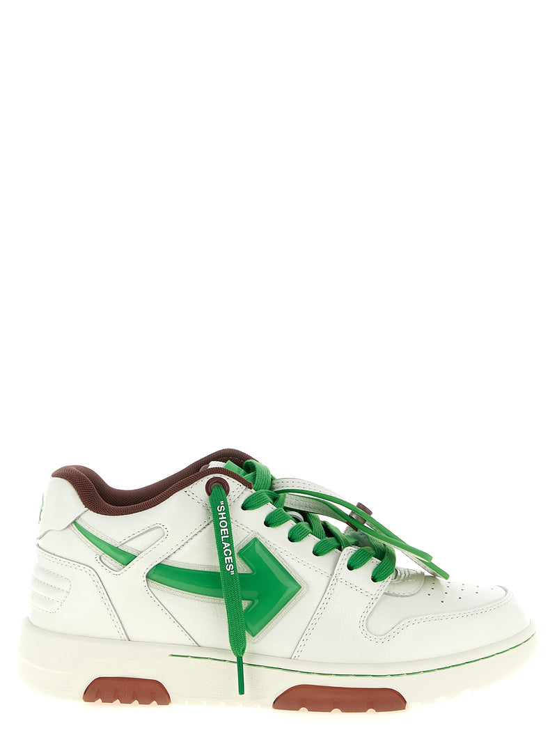 Baskets athlétiques bicolores en cuir Off-White