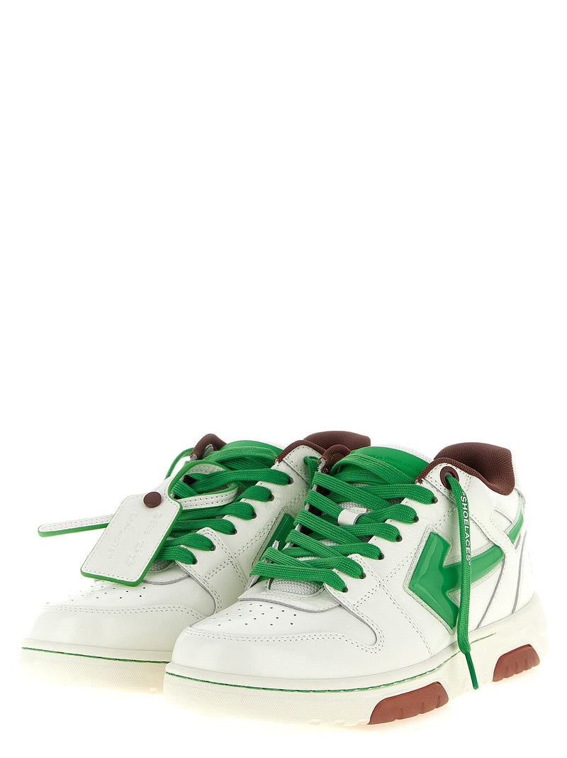 Baskets athlétiques bicolores en cuir Off-White