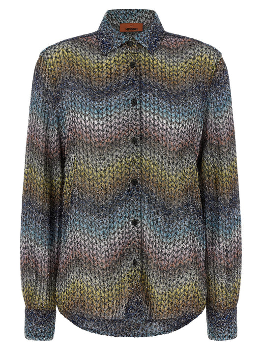 Missoni Multicolor Viscose Blouse - Luxe Sequin Detail