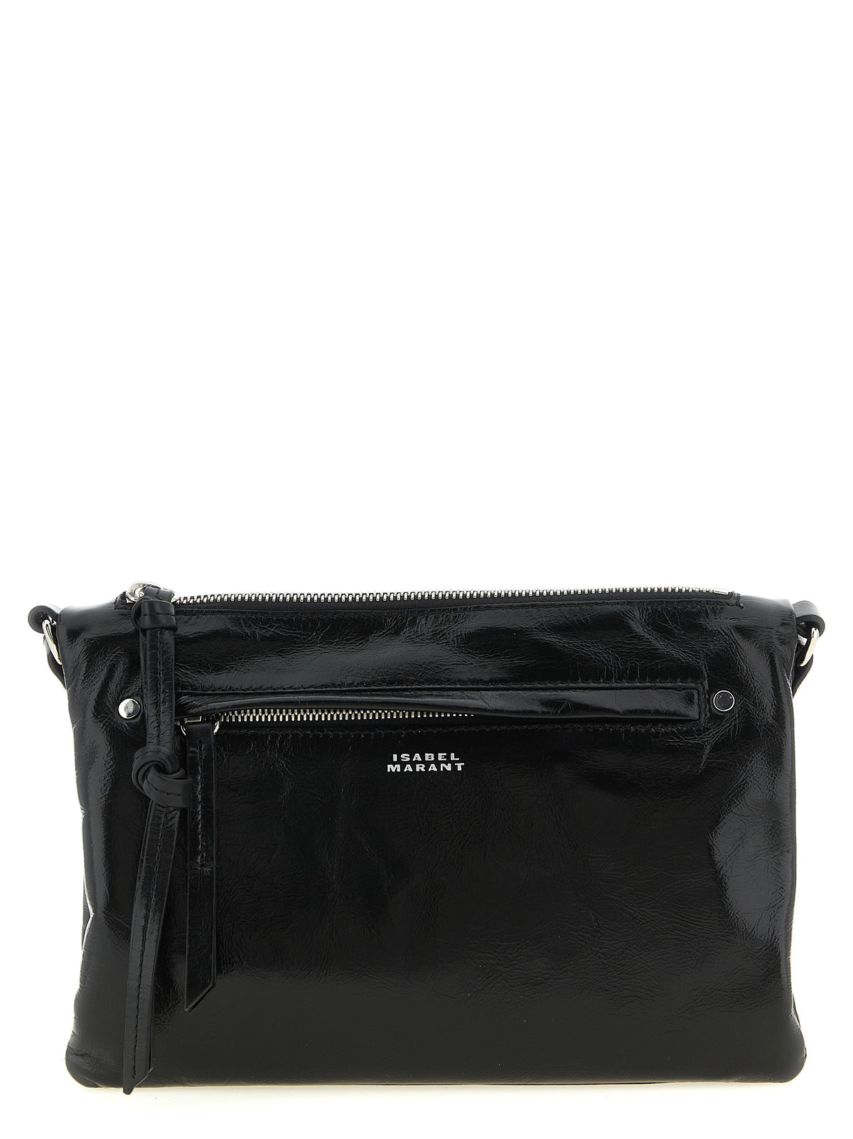 Sac bandoulière Isabel Marant en cuir de veau noir