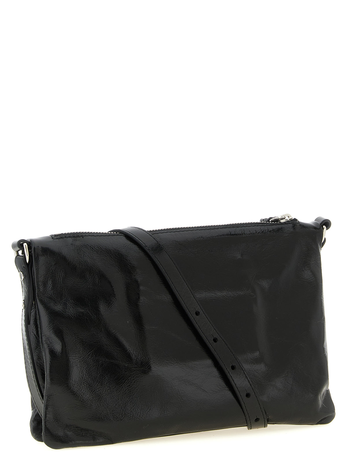 Sac bandoulière Isabel Marant en cuir de veau noir