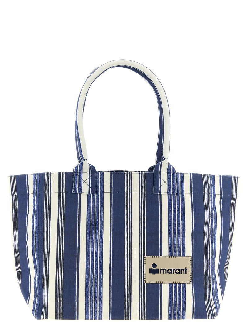 Isabel Marant Yenky Zipped Blue Cotton Tote Bag