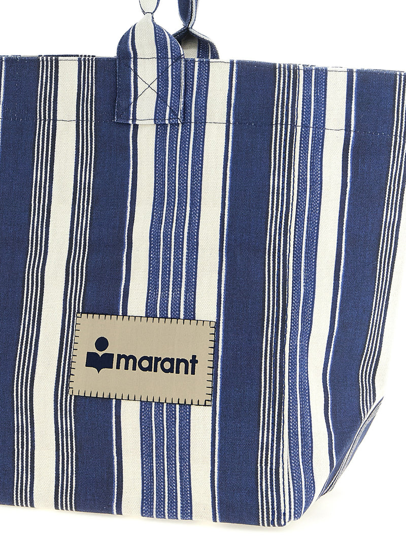 Isabel Marant Yenky Zipped Blue Cotton Tote Bag