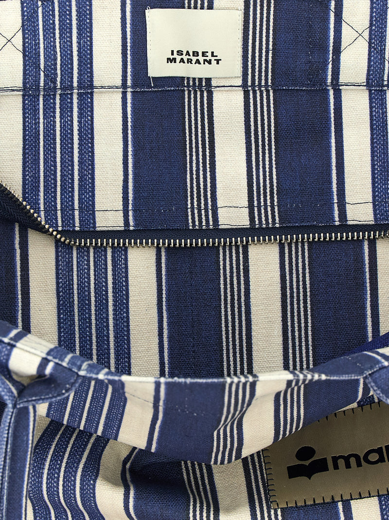 Isabel Marant Yenky Zipped Blue Cotton Tote Bag