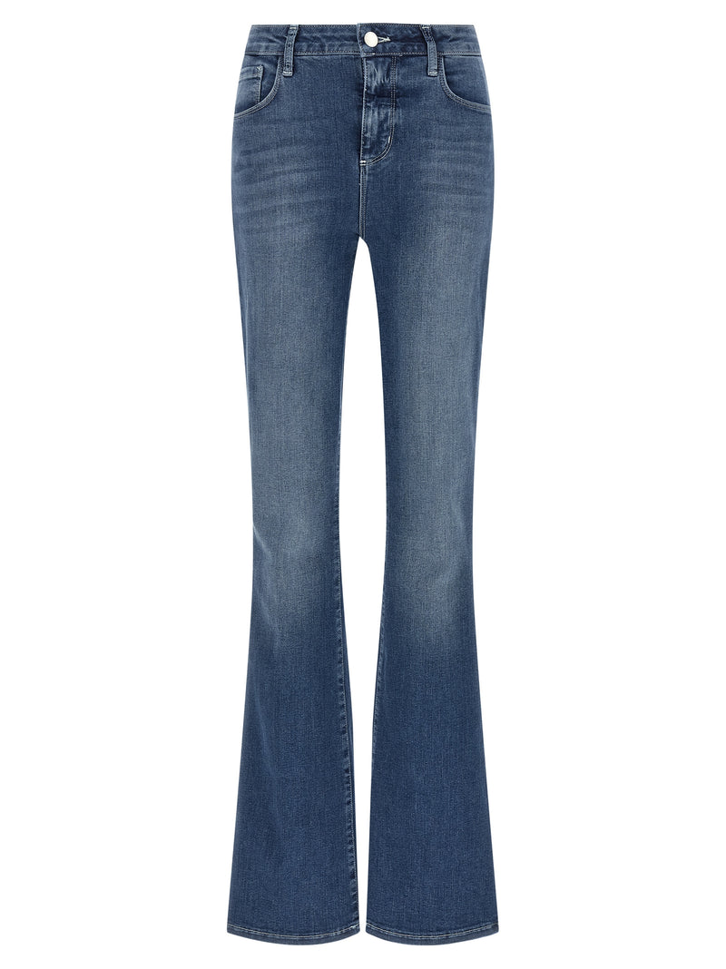 L'Agence Selma Blue Cotton Flared Jeans for Women