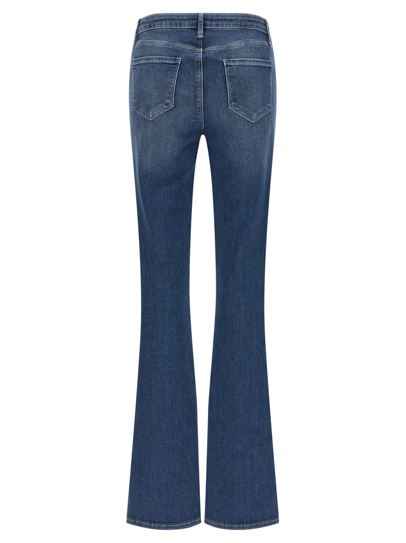 L'Agence Selma Blue Cotton Flared Jeans for Women