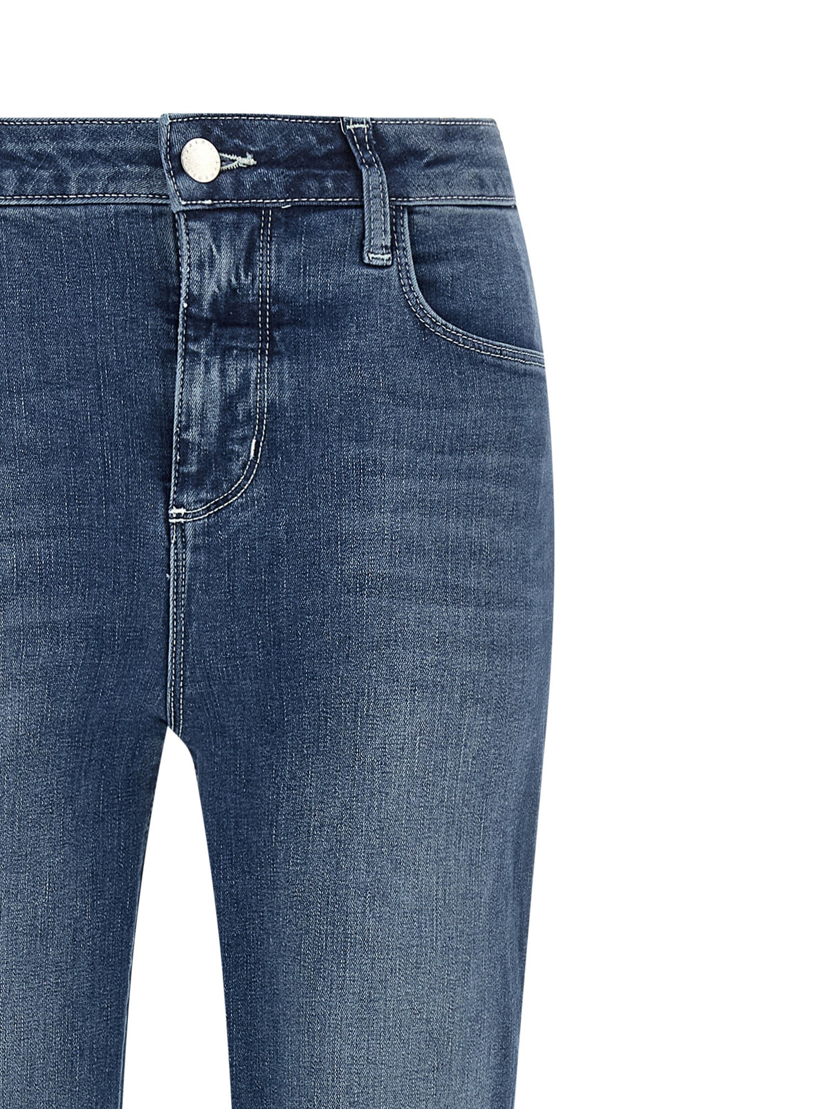 L'Agence Selma Blue Cotton Flared Jeans for Women