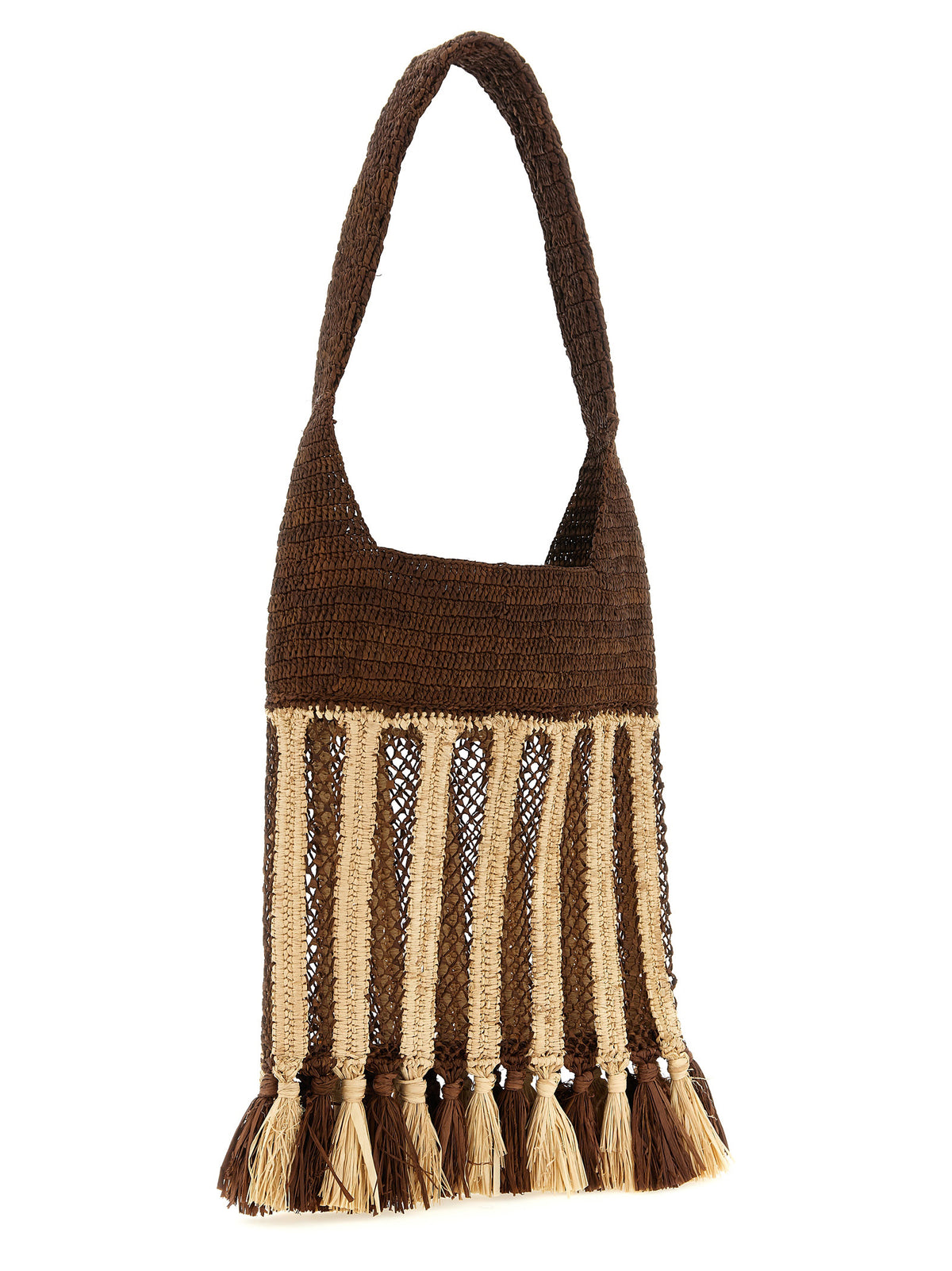 Sac à bandoulière Isabel Marant en raphia marron