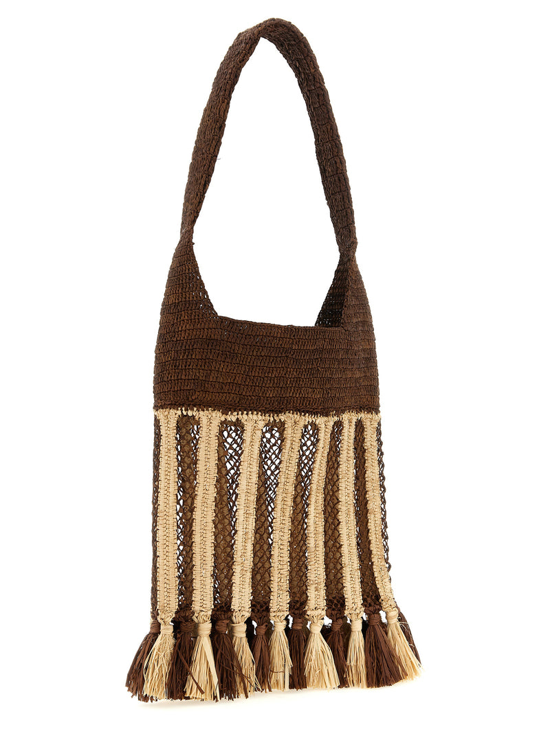 Isabel Marant Brown Raffia Shoulder Bag