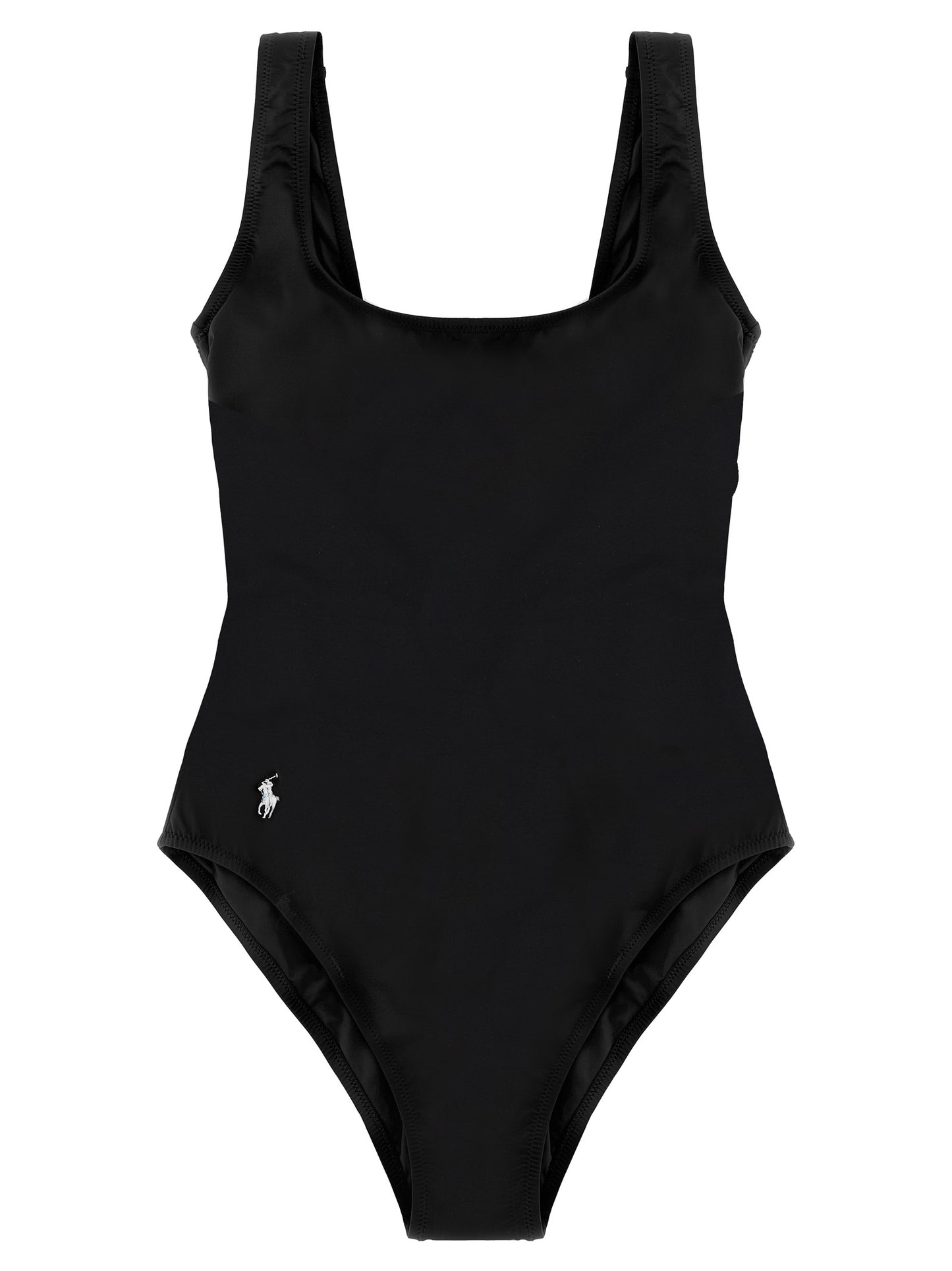 Polo Ralph Lauren Black Nylon One-Piece Swimsuit