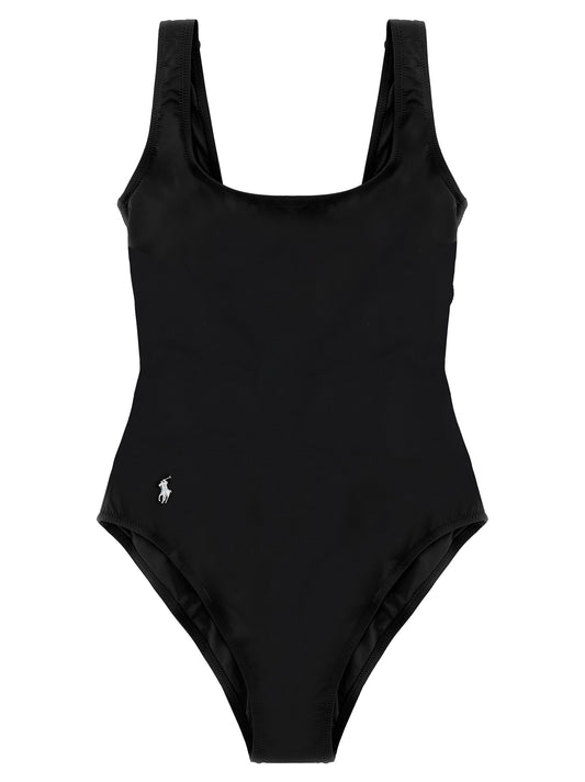Polo Ralph Lauren Martinique Black Nylon One-Piece Swimsuit