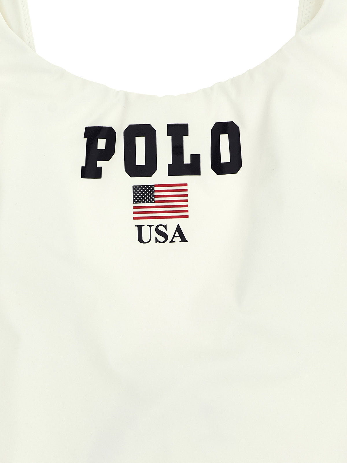 Polo Ralph Lauren White Nylon One-Piece Swimsuit