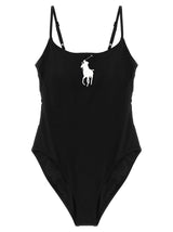 Polo Ralph Lauren Kennedy Black Nylon One-Piece Swimsuit