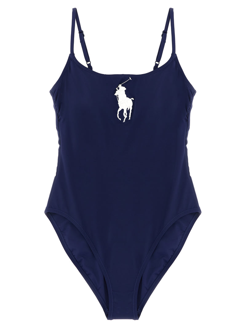 Polo Ralph Lauren Blue Nylon One-Piece Swimsuit