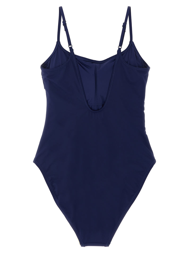 Polo Ralph Lauren Blue Nylon One-Piece Swimsuit