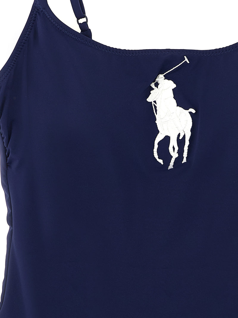 Polo Ralph Lauren Blue Nylon One-Piece Swimsuit