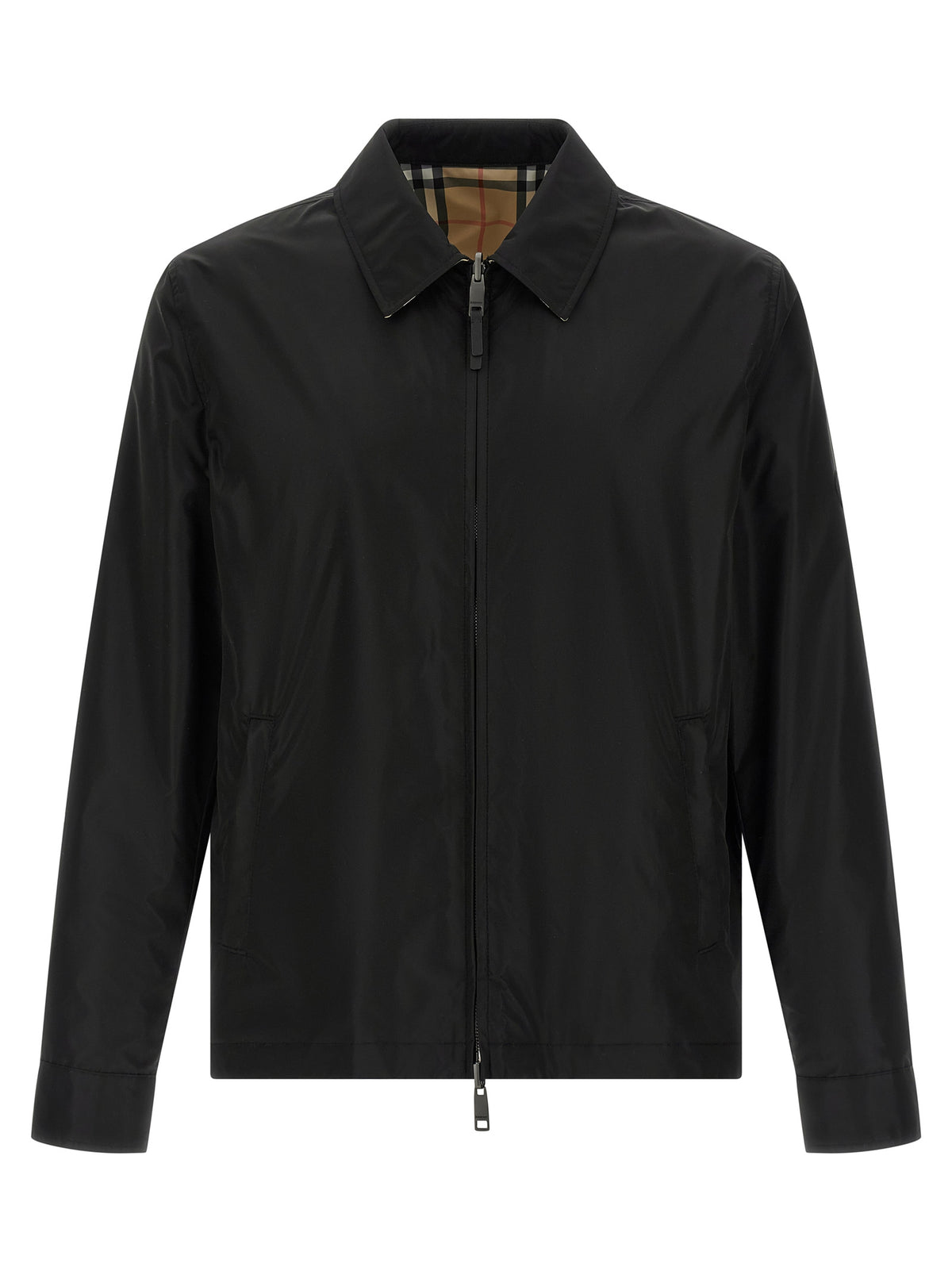Blouson coquille en polyamide noir Burberry