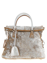 Sac à main Maison Margiela en agneau argenté