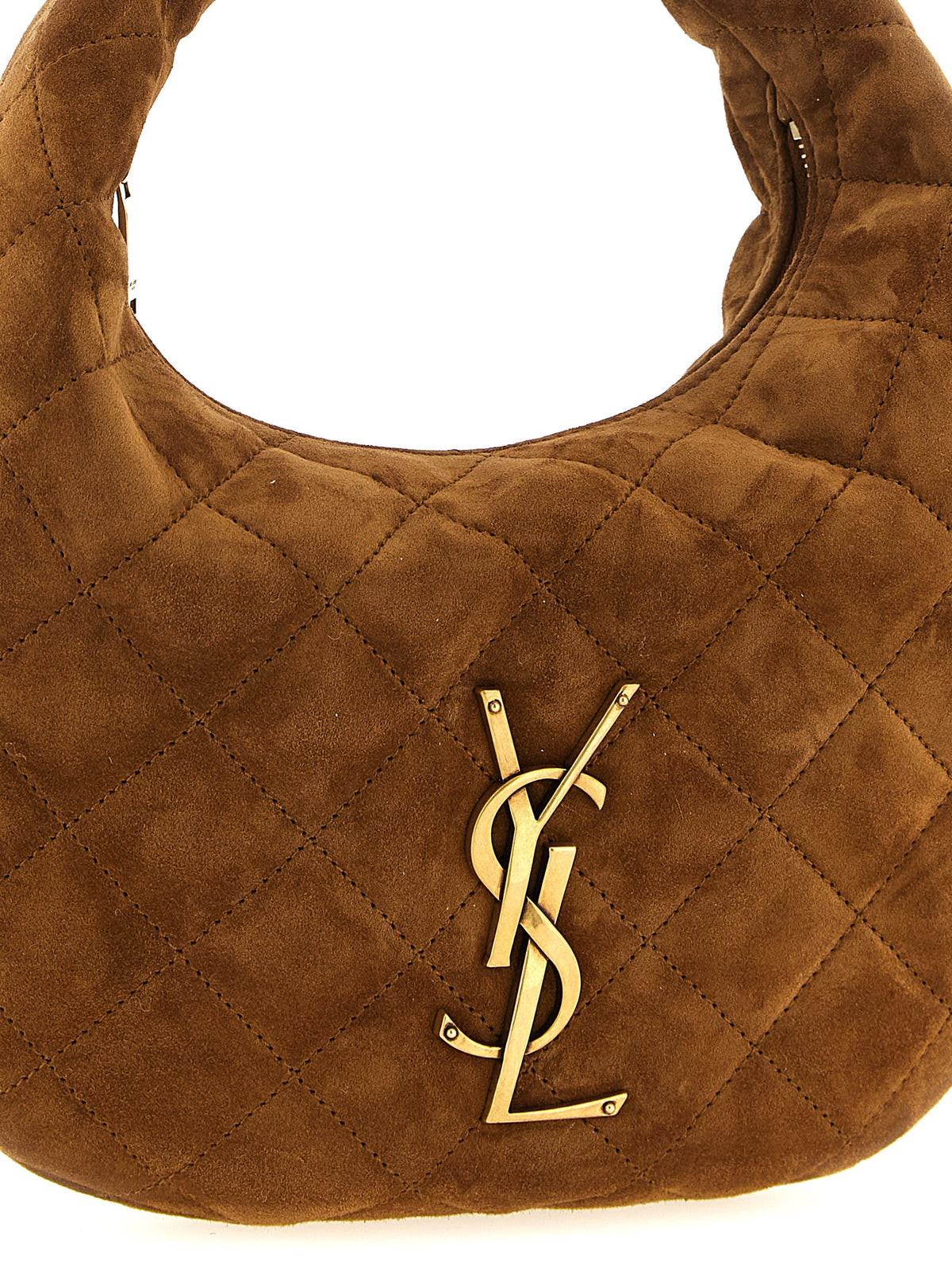 Sac à main Saint Laurent en cuir de veau marron