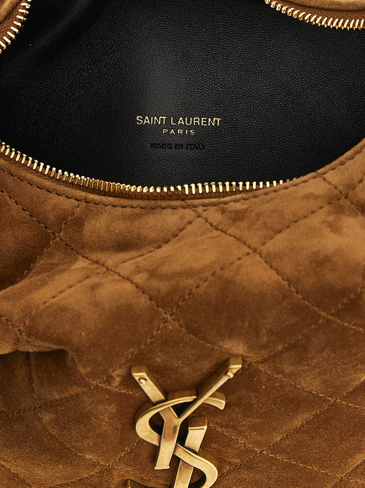 Sac à main Saint Laurent en cuir de veau marron