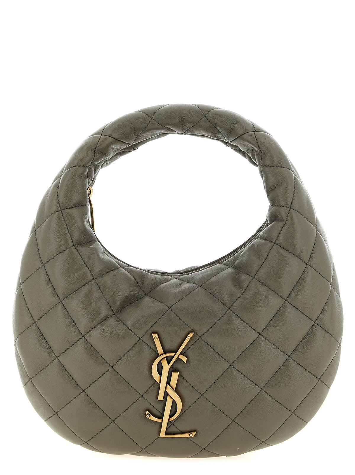 Sac à main Saint Laurent en cuir d'agneau gris
