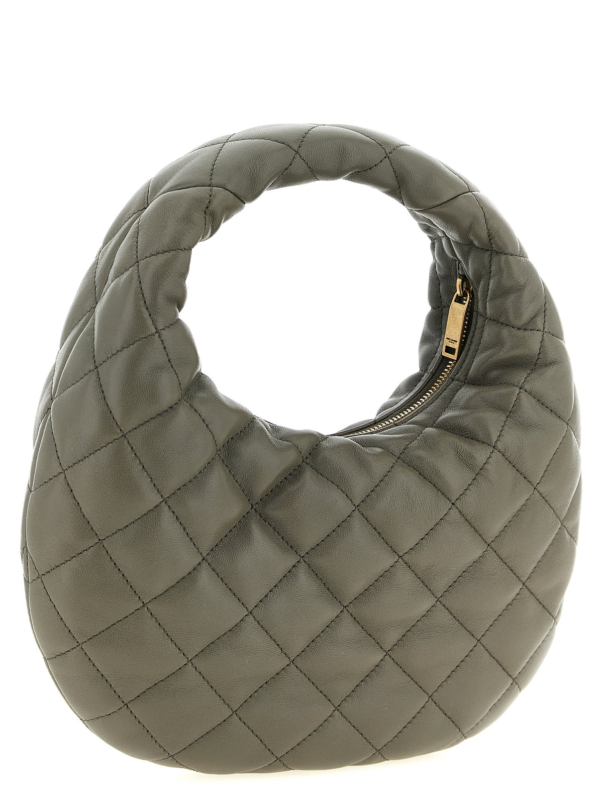 Sac à main Saint Laurent en cuir d'agneau gris