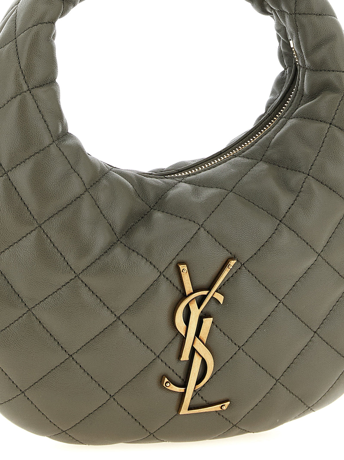 Sac à main Saint Laurent en cuir d'agneau gris